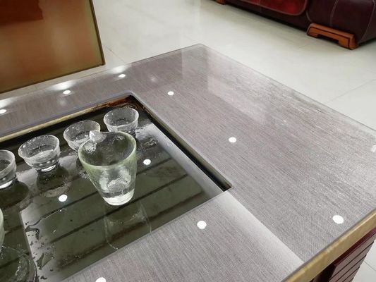 Γκρίζο Tabletop σκλήρυνε τις πολυστρωματικές τοποθετημένες σε στρώματα ύφασμα επιτροπές γυαλιού