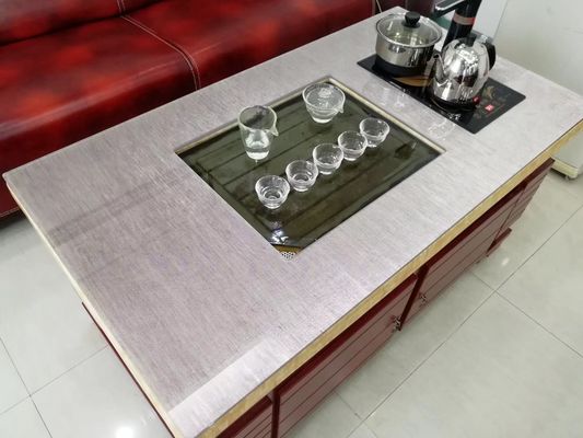 Γκρίζο Tabletop σκλήρυνε τις πολυστρωματικές τοποθετημένες σε στρώματα ύφασμα επιτροπές γυαλιού