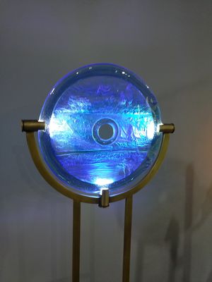 Τρισδιάστατα χρωματισμένα Liuli γυαλιά κρυστάλλου απομάκρυνσης κεριού με το φωτισμό