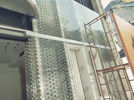 Διακοσμητικά εξωτερικά βαμμένα Shopfront τούβλα φραγμών γυαλιού 4x4x4